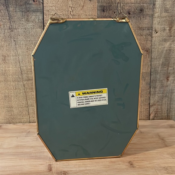 Vintage brass and beveled glass curio cabinet - Picture 4 of 9